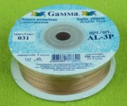 Лента атласная 3 мм двухсторонняя какао 031