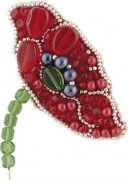 Набор для изготовления броши Чарівна Мить БП-175 Мак