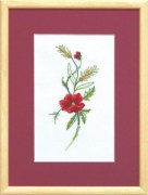 Набор для вышивания гладью Чарівна Мить ГЛ-011 Мак с колосками