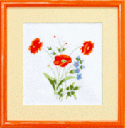 Набор для вышивания гладью Чарівна Мить ГЛ-016 Маки с васильками