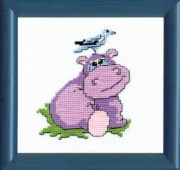 Набор для вышивания крестом Чарівна Мить 229 Бегемотик