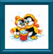 Набор для вышивки крестиком Чарівна Мить №235 Пингвины