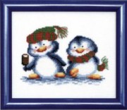 Набор для вышивки крестиком Чарівна Мить А-040 Пингвины