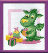 Набір для вишивання хрестиком Чарівна Мить А-174 "Серія «Східний гороскоп» З Днем Народження Дракон!"