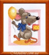 Набор для вышивания Чарівна Мить А-176 Серия Восточный гороскоп С Днем Рождения Крыска!