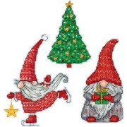 Набор для вышивки крестом Panna Новогодние гномики IG-7179