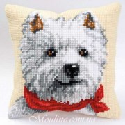 Набор для вышивания Vervaco Подушка West Highland Terrier / Норвич терьер PN-0008572