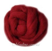 Шерсть для валяния гребенная лента 50 г цвет 21 - брусника