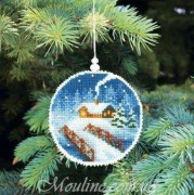 Набор для вышивания крестом Crystal Art на пластиковой канве Новогодние игрушки Т-20