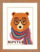 Набор для вышивания крестом Crystal Art Медведь-хипстер ВТ-155