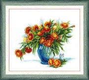 Набор для вышивания крестом Crystal Art Чернобривцы ВТ-166