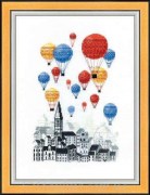 ВТ-193 Набір для вишивання хрестиком Crystal Art "Мандрівка на монгольф'єрах"